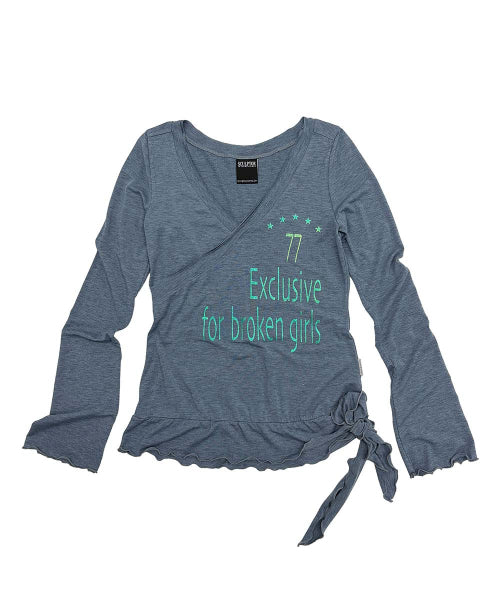 GLITTER WRAP TOP - 4 COLORS BLUE