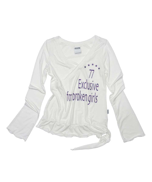 GLITTER WRAP TOP - 4 COLORS WHITE