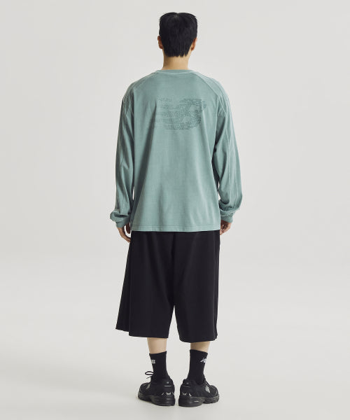 ESCAPE DYED LONG SLEEVE TEE - 3 COLORS B/GRAY