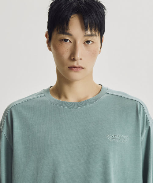 ESCAPE DYED LONG SLEEVE TEE - 3 COLORS B/GRAY