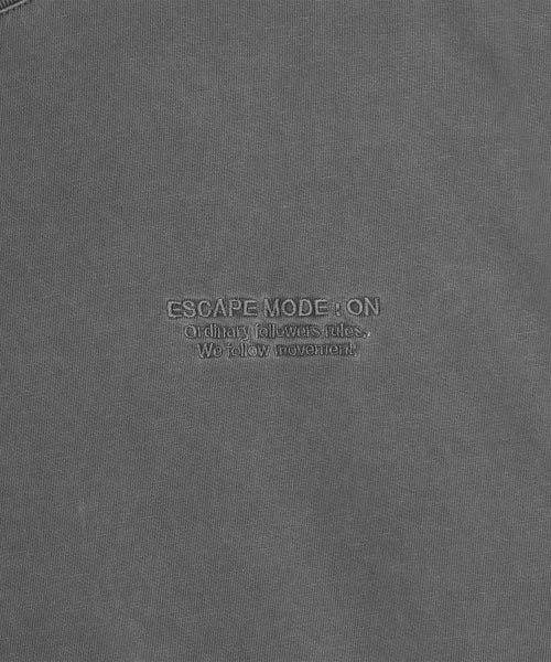 ESCAPE DYED LONG SLEEVE TEE - 3 COLORS CHARCOAL