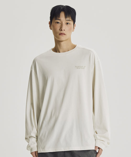 ESCAPE DYED LONG SLEEVE TEE - 3 COLORS IVORY
