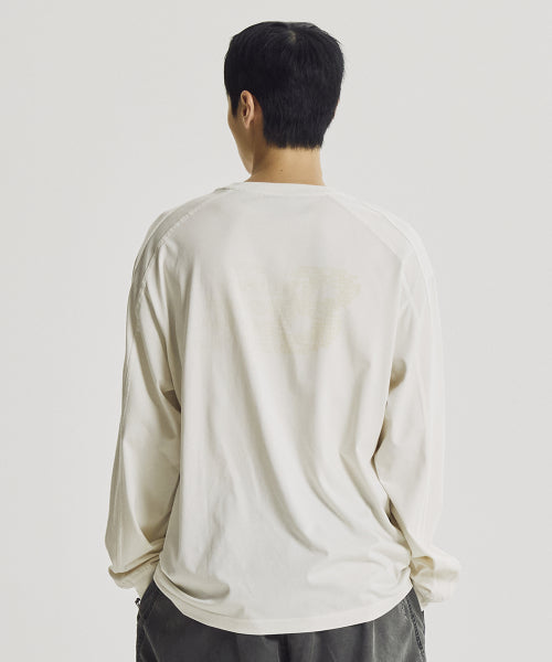 ESCAPE DYED LONG SLEEVE TEE - 3 COLORS IVORY