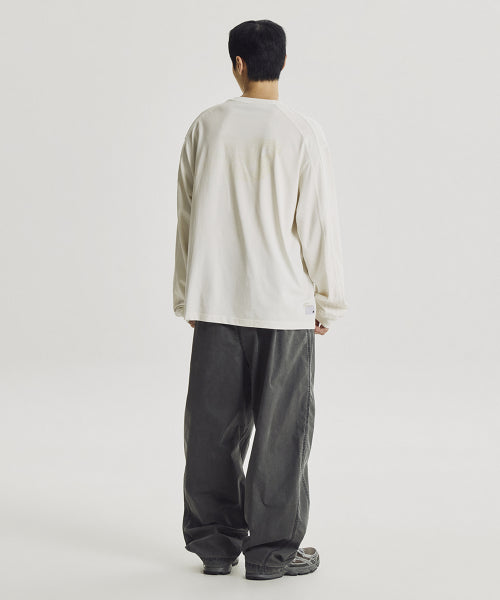 ESCAPE DYED LONG SLEEVE TEE - 3 COLORS IVORY