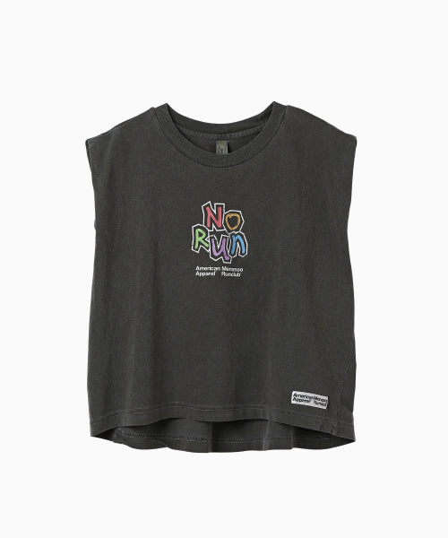 MNS X AMERICAN APPAREL NO RUN SLEEVELESS (OVER-FIT) - 4 COLORS CHARCOAL