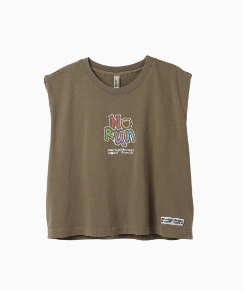 MNS X AMERICAN APPAREL NO RUN SLEEVELESS (OVER-FIT) - 4 COLORS BROWN