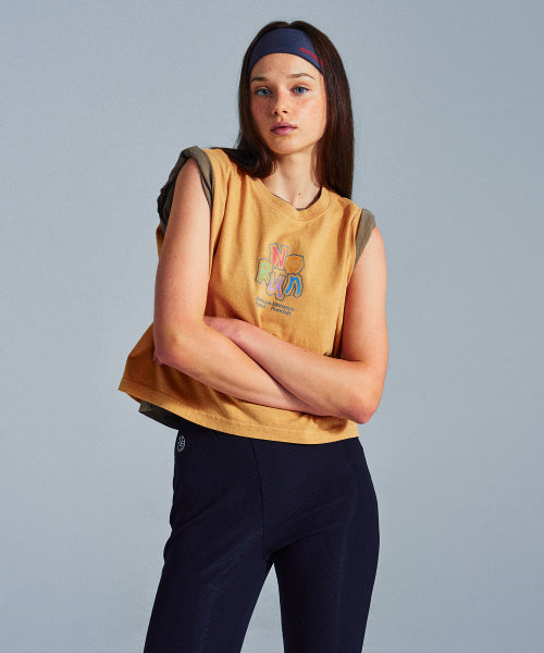 MNS X AMERICAN APPAREL NO RUN SLEEVELESS (OVER-FIT) - 4 COLORS MUSTARD