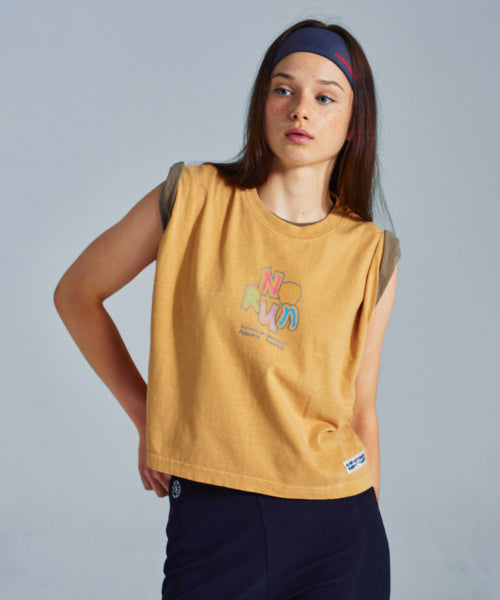 MNS X AMERICAN APPAREL NO RUN SLEEVELESS (OVER-FIT) - 4 COLORS MUSTARD