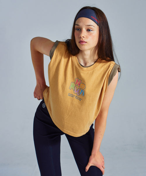 MNS X AMERICAN APPAREL NO RUN SLEEVELESS (OVER-FIT) - 4 COLORS MUSTARD