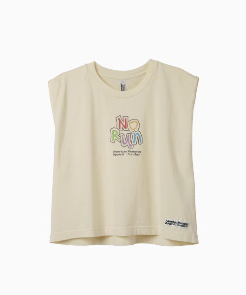 MNS X AMERICAN APPAREL NO RUN SLEEVELESS (OVER-FIT) - 4 COLORS CREAM
