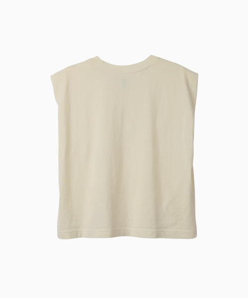 MNS X AMERICAN APPAREL NO RUN SLEEVELESS (OVER-FIT) - 4 COLORS CREAM
