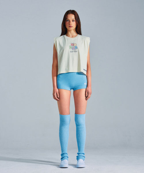 MNS X AMERICAN APPAREL NO RUN SLEEVELESS (OVER-FIT) - 4 COLORS CREAM
