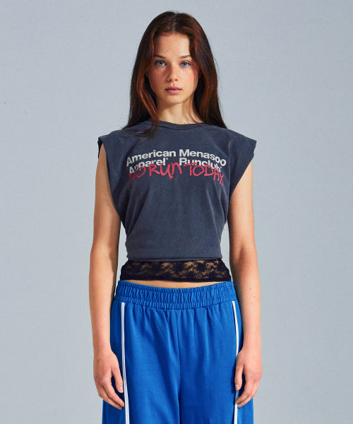 MNS X AMERICAN APPAREL TODAY SLEEVELESS (OVER-FIT) - 4 COLORS CHARCOAL