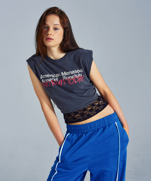 MNS X AMERICAN APPAREL TODAY SLEEVELESS (OVER-FIT) - 4 COLORS CHARCOAL