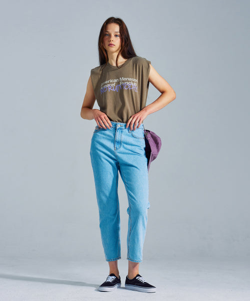 MNS X AMERICAN APPAREL TODAY SLEEVELESS (OVER-FIT) - 4 COLORS BROWN