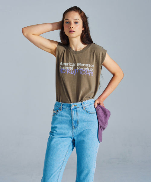 MNS X AMERICAN APPAREL TODAY SLEEVELESS (OVER-FIT) - 4 COLORS BROWN