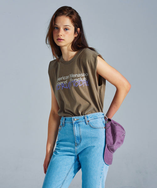 MNS X AMERICAN APPAREL TODAY SLEEVELESS (OVER-FIT) - 4 COLORS BROWN