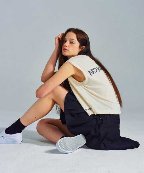 MNS X AMERICAN APPAREL TODAY SLEEVELESS (OVER-FIT) - 4 COLORS CREAM
