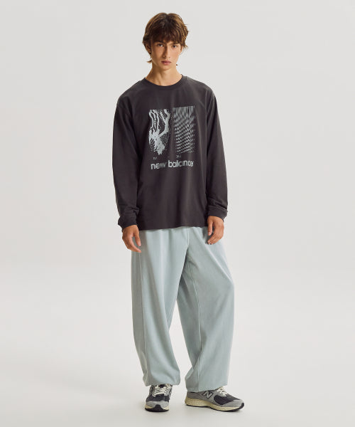 ESCAPE DYED SWEAT OVERFIT JOGGER PANTS - 2 COLORS B/GRAY