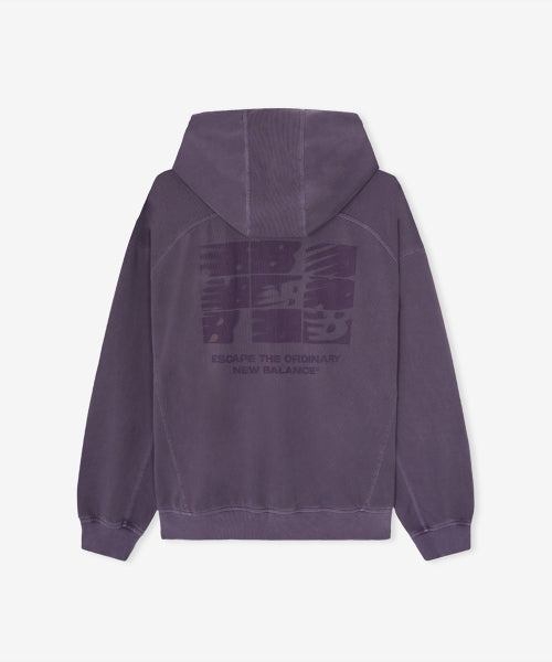 ESCAPE DYED HOOD ZIP UP - 2 COLORS PURPLE