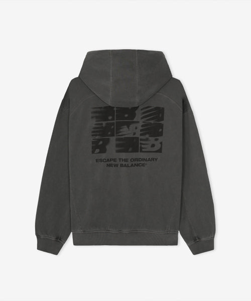 ESCAPE DYED HOOD ZIP UP - 2 COLORS CHARCOAL