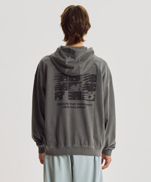 ESCAPE DYED HOOD ZIP UP - 2 COLORS CHARCOAL