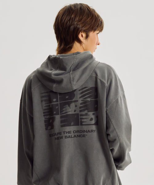 ESCAPE DYED HOOD ZIP UP - 2 COLORS CHARCOAL