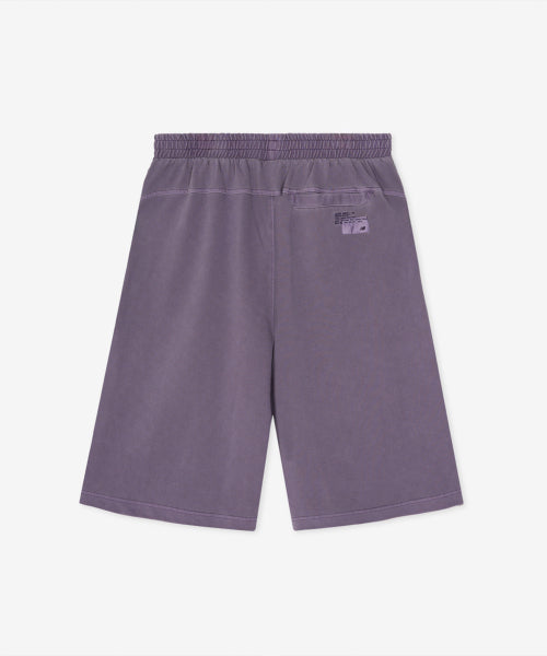 ESCAPE DYED BERMUDA SWEAT SHORTS - 2 COLORS PURPLE