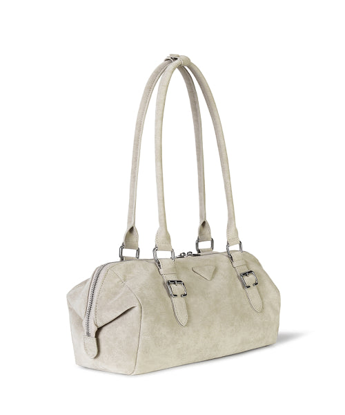 SOTY BUCKLE BAG PEBBLE - 2 COLORS CREAM