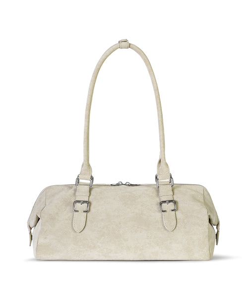 SOTY BUCKLE BAG PEBBLE - 2 COLORS CREAM