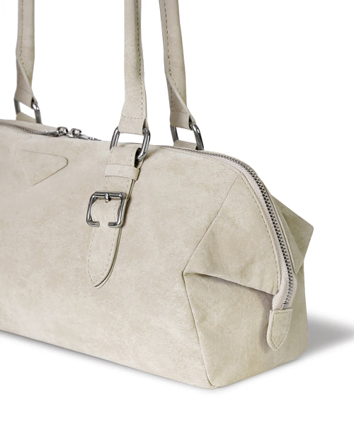 SOTY BUCKLE BAG PEBBLE - 2 COLORS CREAM