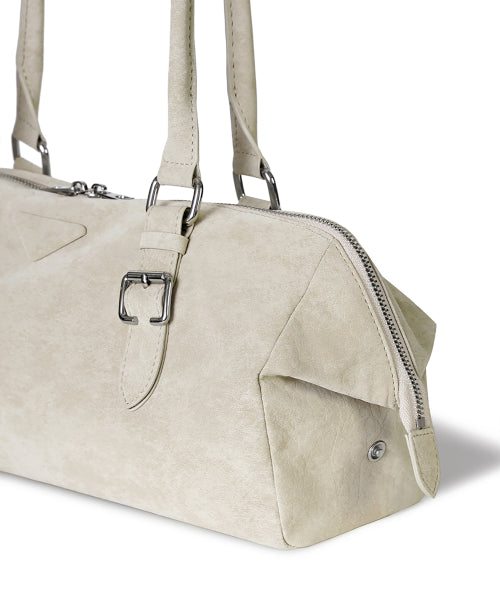 SOTY BUCKLE BAG PEBBLE - 2 COLORS CREAM