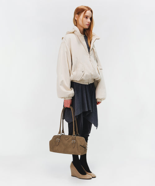 SOTY BUCKLE BAG PEBBLE - 2 COLORS CAMEL