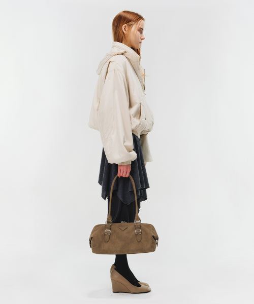 SOTY BUCKLE BAG PEBBLE - 2 COLORS CAMEL