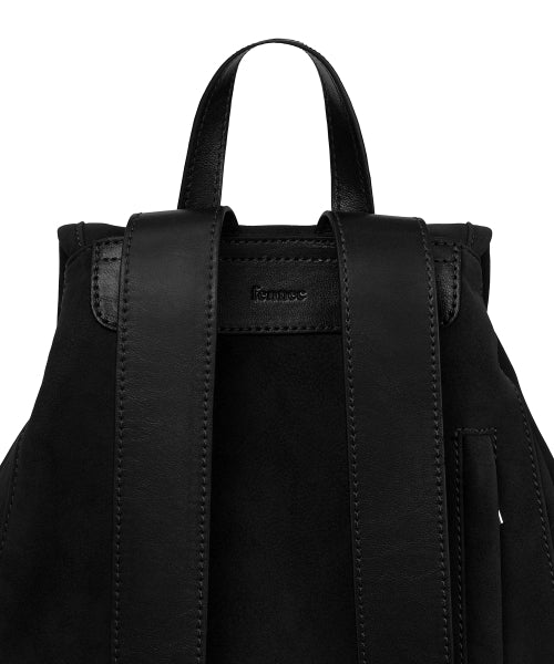 SOTY BACKPACK NUBUCK - 2 COLORS BLACK