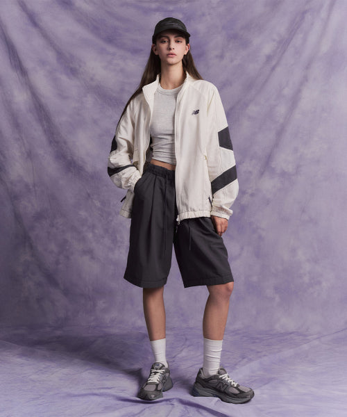 NB-ESCAPE STAND NECK WARM UP JACKET - 3 COLORS IVORY