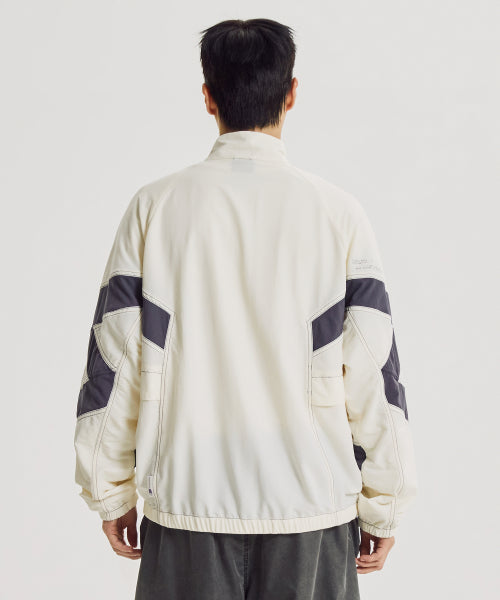 NB-ESCAPE STAND NECK WARM UP JACKET - 3 COLORS IVORY