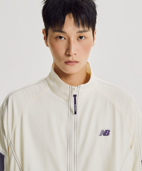 NB-ESCAPE STAND NECK WARM UP JACKET - 3 COLORS IVORY