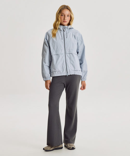 WOMEN ALLDAY WASHED HOODED WINDBREAKER - 2 COLORS D/BLUE