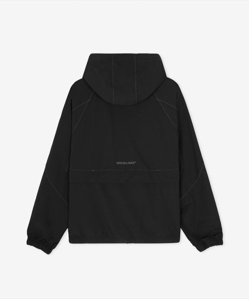 WOMEN ALLDAY HOODED WINDBREAKER - 3 COLORS BLACK
