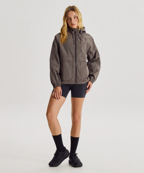 WOMEN ALLDAY HOODED WINDBREAKER - 3 COLORS CHOCOLATE
