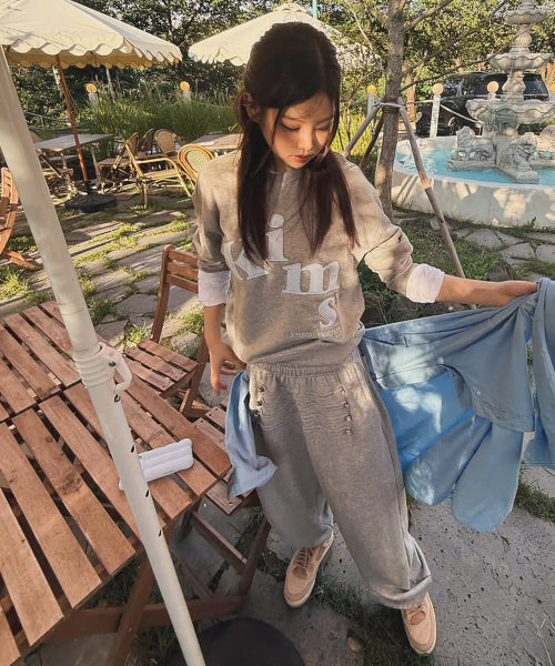 MESSY ALPHA APP SWEATSHIRT - 6 COLORS GREY