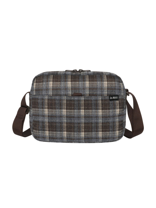 BIMATE WIDE CROSSBODY BAG S - 2 COLORS DARK BROWN