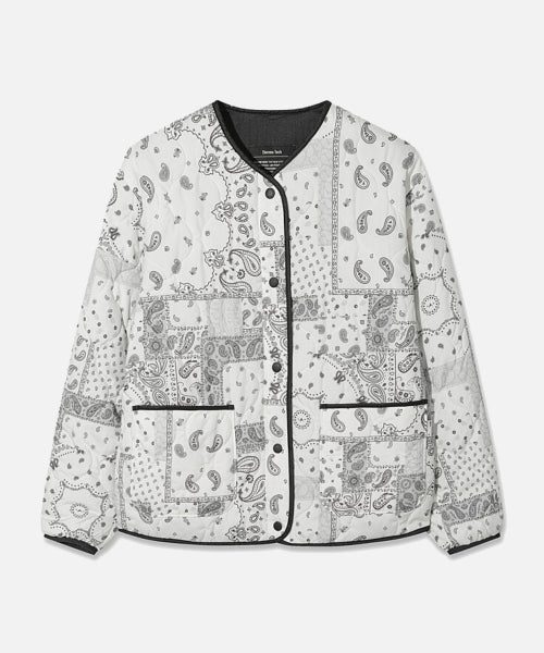 WOMENS THERMO PUFF REVERSIBLE PADDED JACKET - 4 COLORS IVORY