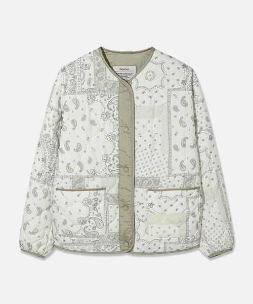 WOMENS THERMO PUFF REVERSIBLE PADDED JACKET - 4 COLORS IVORY