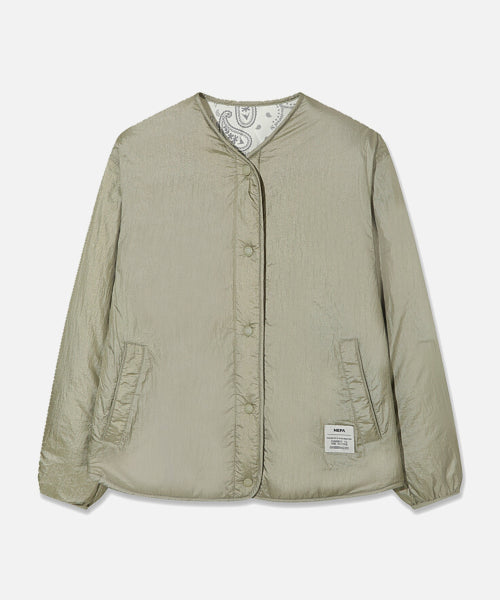 WOMENS THERMO PUFF REVERSIBLE PADDED JACKET - 4 COLORS IVORY