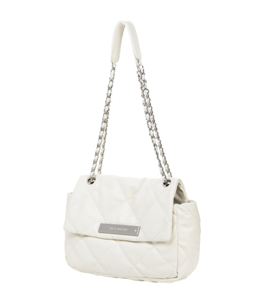 CRYSTAL CLASSIC CHAIN BAG #徐睿知同款! - 2 COLORS CREAM