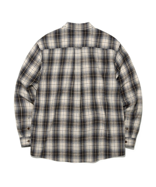 LOCO POCKET CHECK SHIRT NAVY