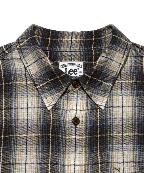 LOCO POCKET CHECK SHIRT NAVY