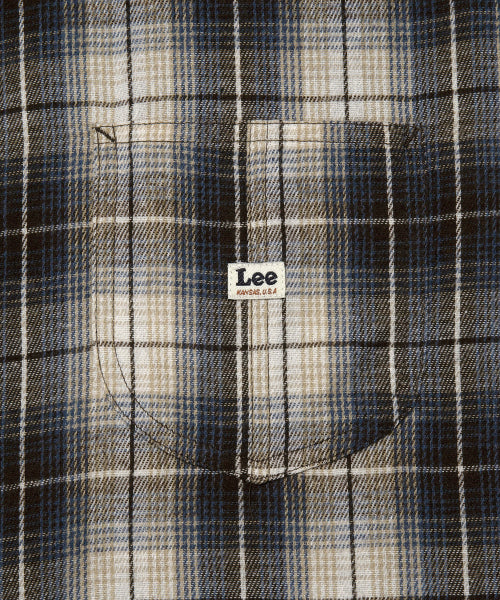 LOCO POCKET CHECK SHIRT NAVY